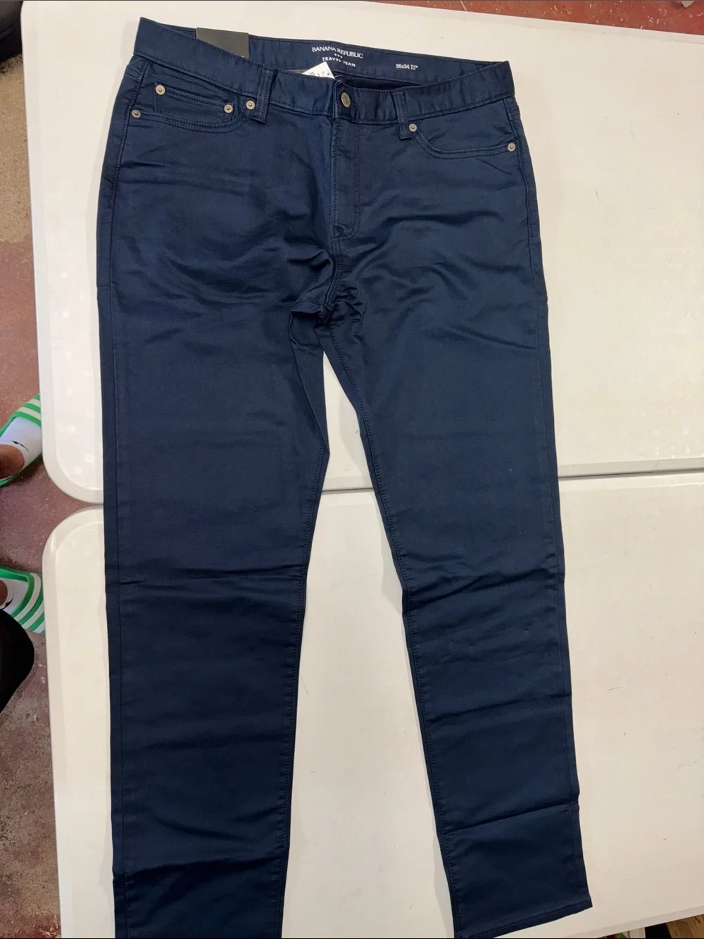 Banana Republic Men's Slim Travel Jeans in Navy Blue